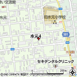 東京都葛飾区水元4丁目周辺の地図