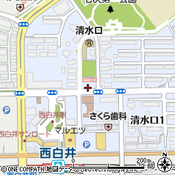 白光舎西白井駅前店周辺の地図