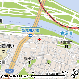 東京都北区岩淵町24周辺の地図