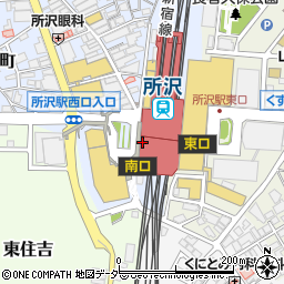 ミスタードーナツ所沢駅西口ショップ周辺の地図