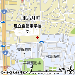 東京都足立区東六月町2-1周辺の地図