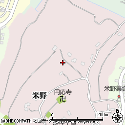 千葉県成田市米野周辺の地図