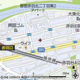 東京都北区赤羽北周辺の地図