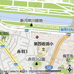 東京都北区岩淵町40-3周辺の地図
