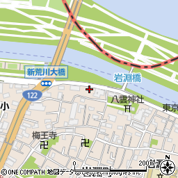 東京都北区岩淵町24-26周辺の地図