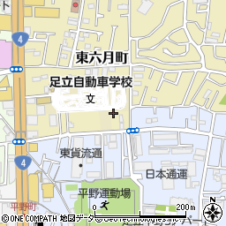 東京都足立区東六月町2-6周辺の地図