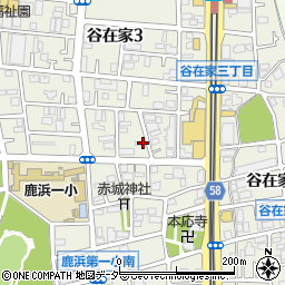 東京都足立区谷在家周辺の地図
