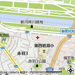 東京都北区岩淵町40周辺の地図