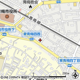 ローソン青梅東青梅四丁目店周辺の地図