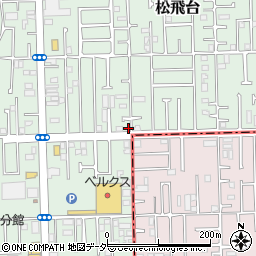 千葉県松戸市松飛台156-14周辺の地図