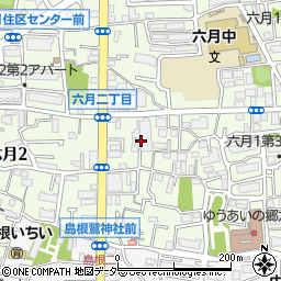 東京都足立区六月1丁目13周辺の地図