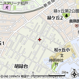 千葉県松戸市胡録台34周辺の地図