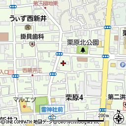 東京都足立区栗原4丁目20周辺の地図