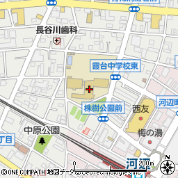 青梅市立霞台中学校周辺の地図