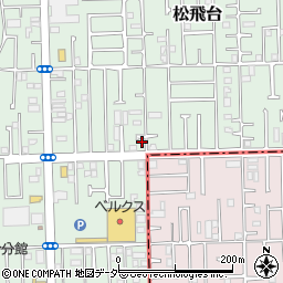 千葉県松戸市松飛台156-7周辺の地図