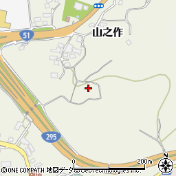 千葉県成田市山之作周辺の地図
