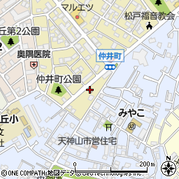 松戸仲井郵便局周辺の地図
