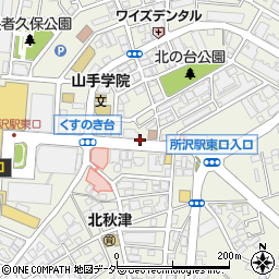 所沢駅東口通り周辺の地図