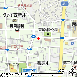 東京都足立区栗原4丁目20-12周辺の地図