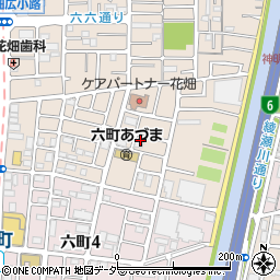 東京都足立区南花畑1丁目13周辺の地図