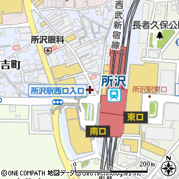 三菱ＵＦＪ銀行所沢中央支店 ＡＴＭ周辺の地図