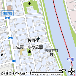 東京都足立区佐野周辺の地図