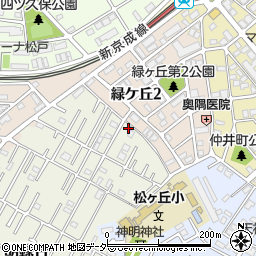 千葉県松戸市胡録台7周辺の地図