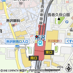西友所沢駅前店周辺の地図