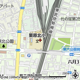 東京都足立区栗原4丁目25周辺の地図