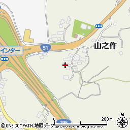 千葉県成田市山之作186周辺の地図
