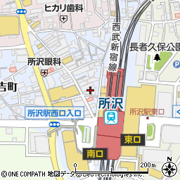 ビッグエコー BIG ECHO 所沢駅前店周辺の地図