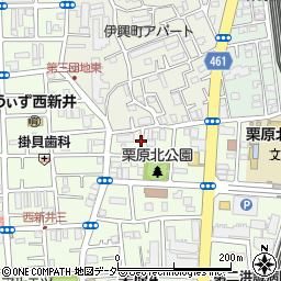 東京都足立区栗原4丁目22周辺の地図
