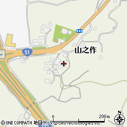 千葉県成田市山之作191周辺の地図