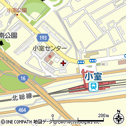 千葉銀行小室支店周辺の地図