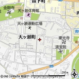 東京都青梅市天ヶ瀬町周辺の地図