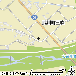 山梨県北杜市武川町三吹1713周辺の地図