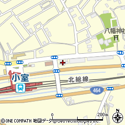 日本石油小室駅前給油所周辺の地図