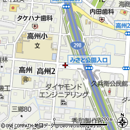 埼玉県三郷市高州周辺の地図