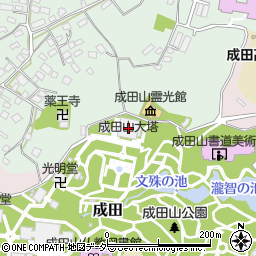 成田山大塔周辺の地図