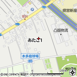 埼玉県新座市あたご1丁目周辺の地図
