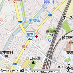 千葉県松戸市根本13周辺の地図