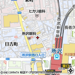 松屋 所沢店周辺の地図