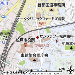 松戸市役所前アパート周辺の地図