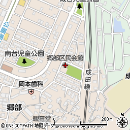 郷部区民会館周辺の地図