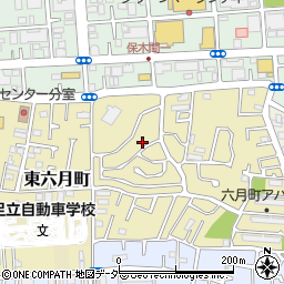 東京都足立区東六月町7周辺の地図