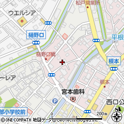 千葉県松戸市根本73周辺の地図