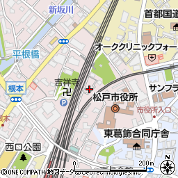 千葉県松戸市根本376周辺の地図