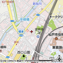 千葉県松戸市根本427周辺の地図