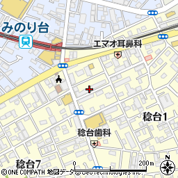松戸稔台郵便局周辺の地図