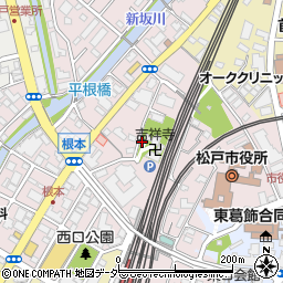 千葉県松戸市根本409周辺の地図